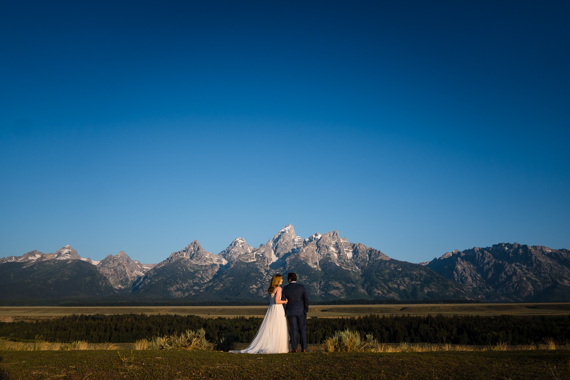 Grand Teton elopement wedding at schwabacher landing and teton overlook