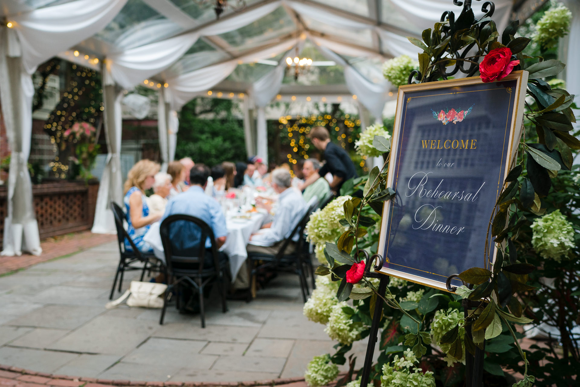 Rehearsal dinner photography coverage at the Morris House Hotel in Philadelphia