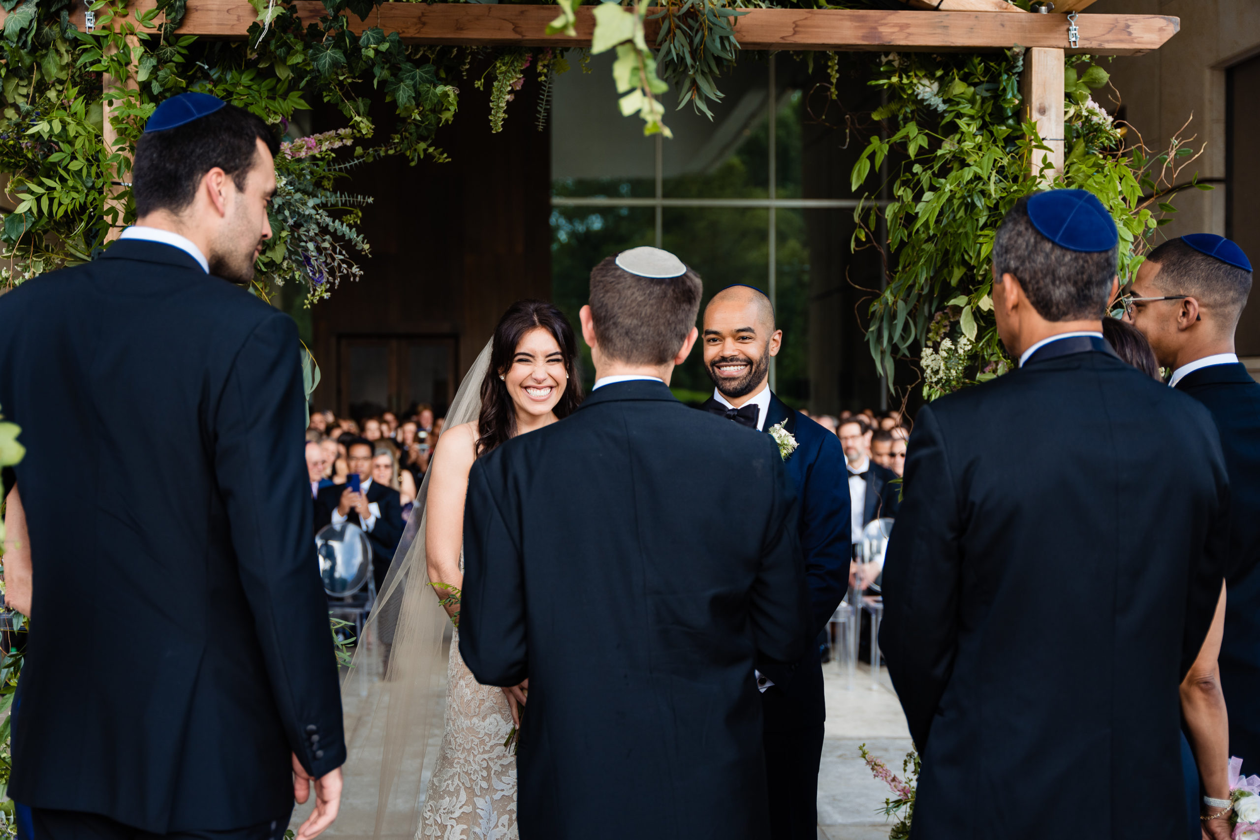 Barnes Foundation jewish wedding ceremony during June